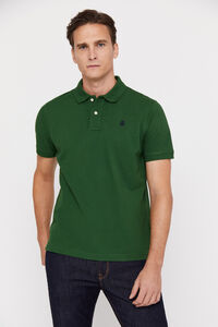 Cortefiel Piqué polo shirt with logo Green