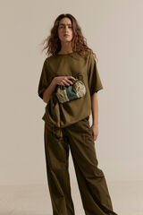 Zubi Bucket bag riscas Verde