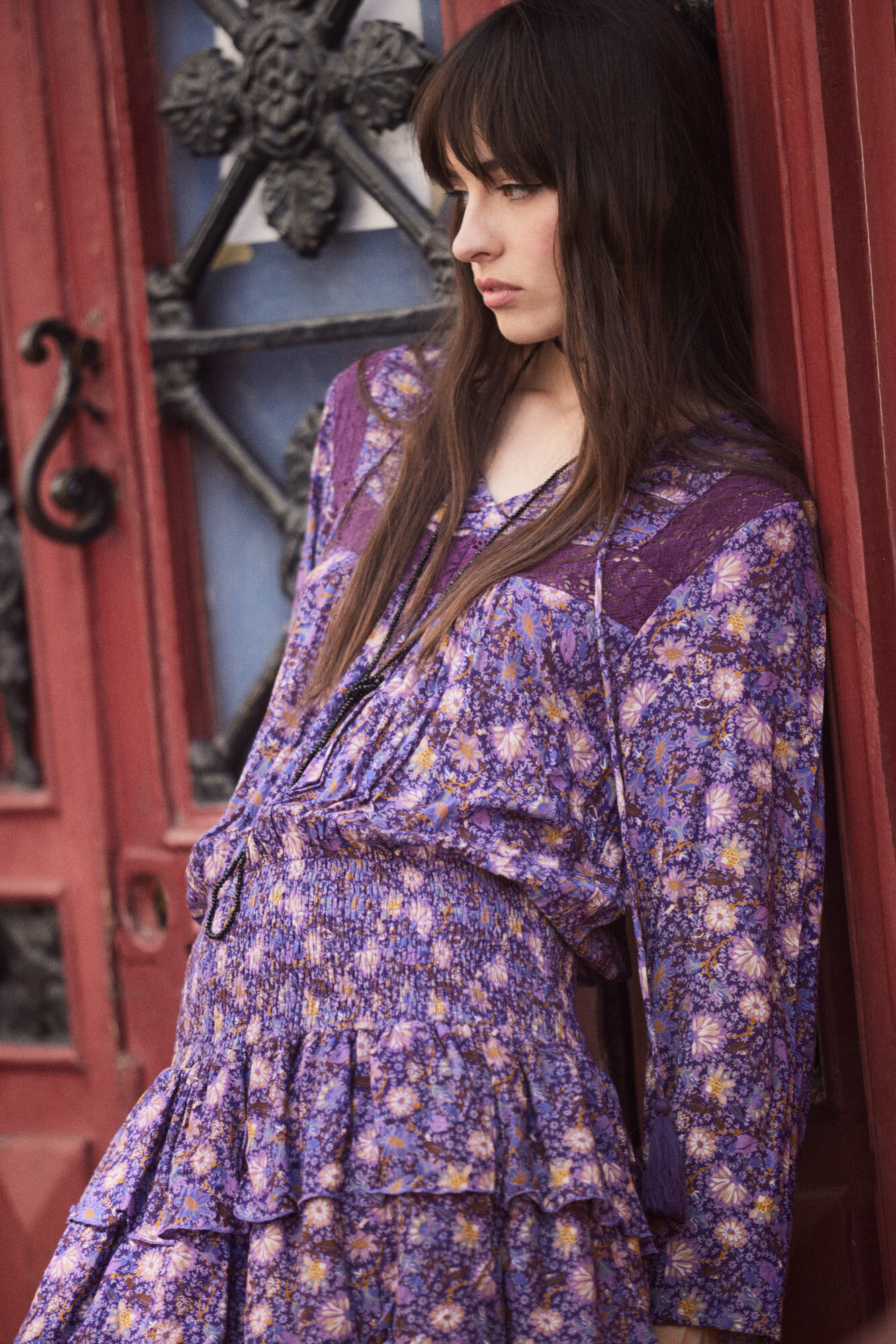 Vestido estampado corto