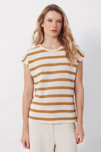 Cortefiel Textured striped t-shirt
