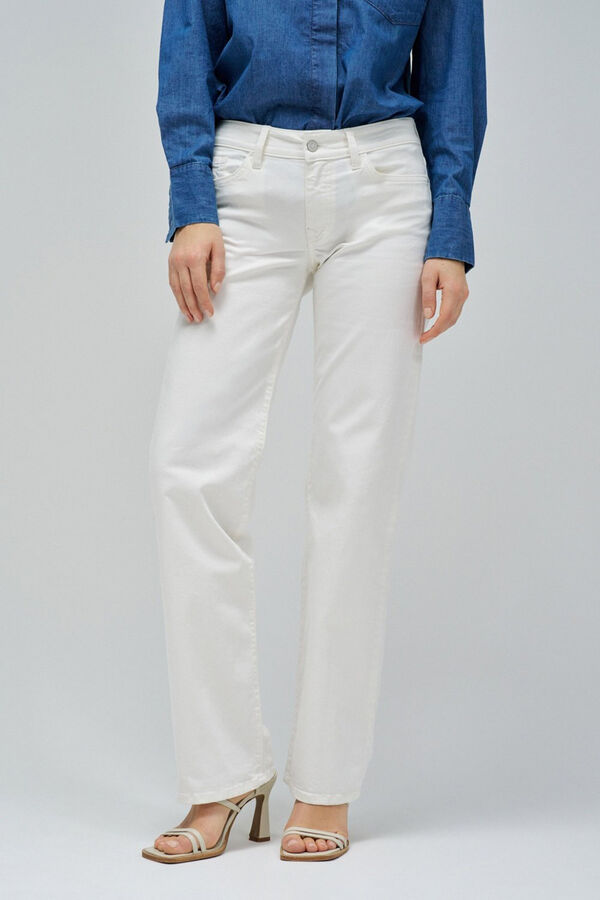 Salsa Jeans Calça jeans reta de cintura baixa Tostado