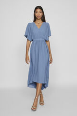 Cortefiel Midi dress with 2/4 sleeves Blue