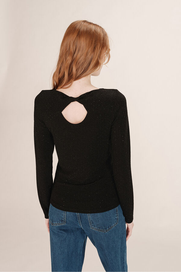 Grace & Mila Lurex glued top Black
