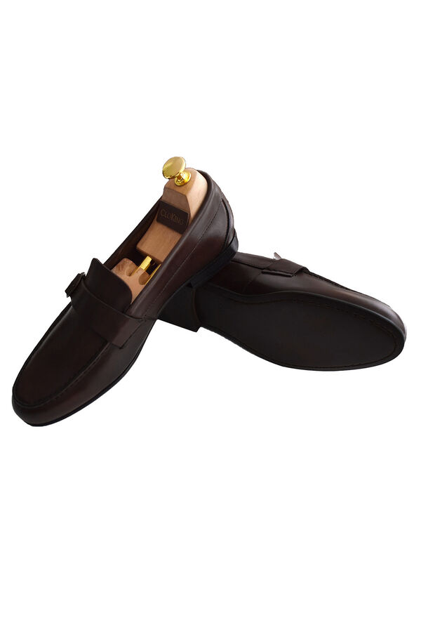 Cloking Sapato mocassin com fivela Castanho