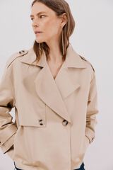 Cortefiel Short trench coat Nude
