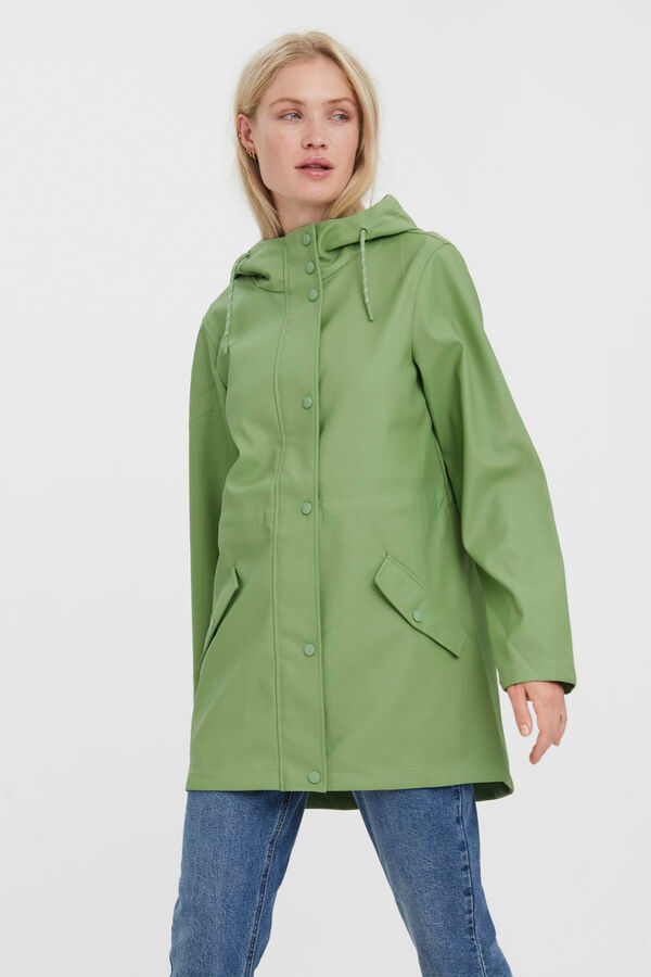 Vero Moda Chubasquero corto con capucha Verde