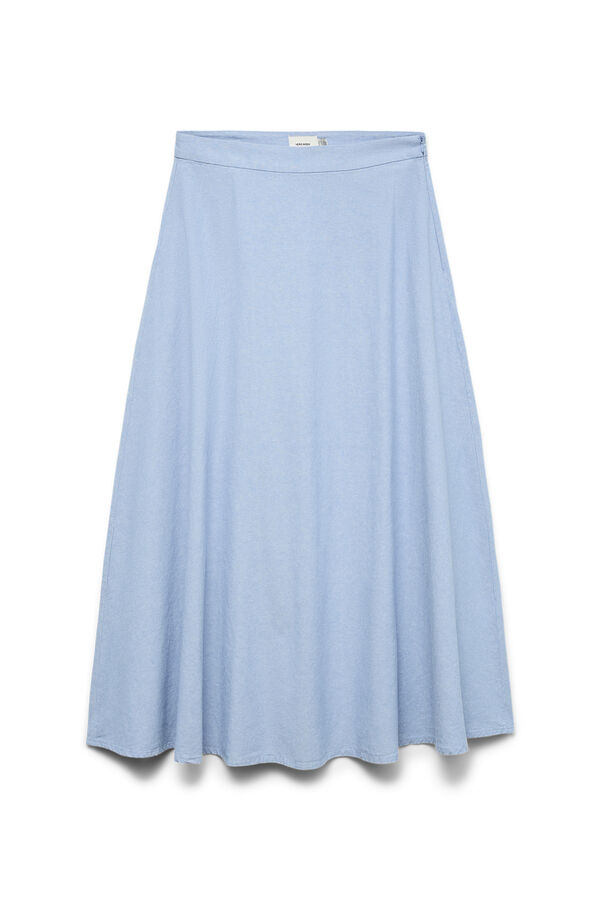 Vero Moda Saia comprida em algod&atilde;o Azul
