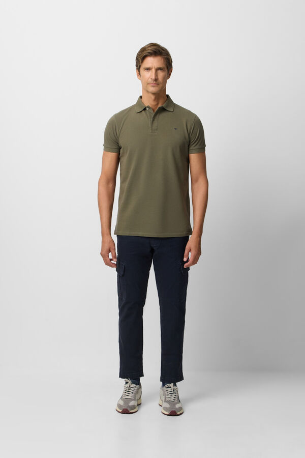 Silbon Polo liso cl&aacute;ssica Verde