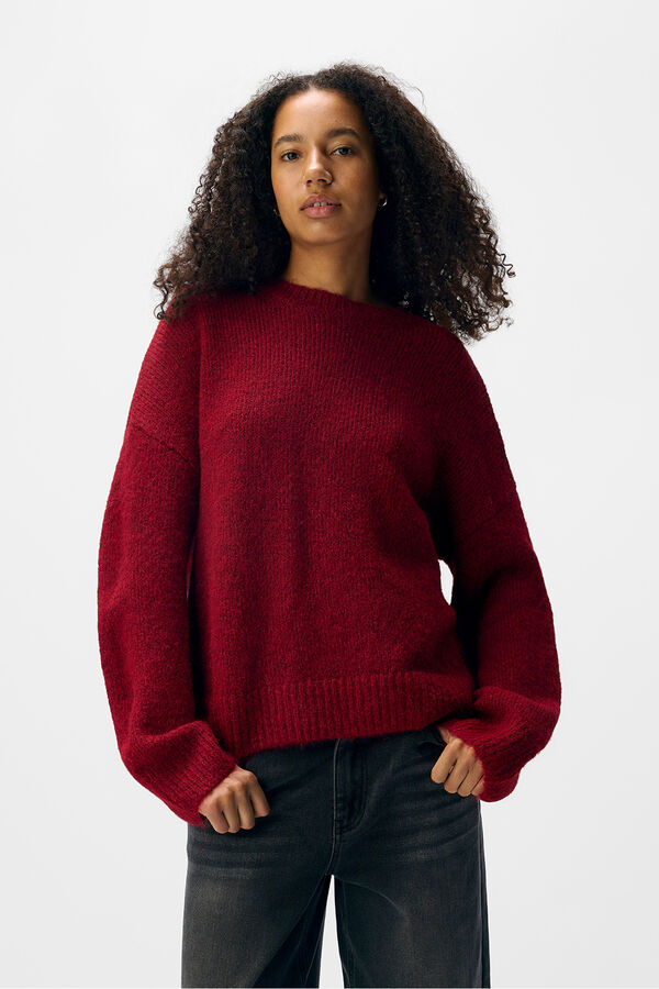 Object Camisola de lã com gola redonda Vermelho