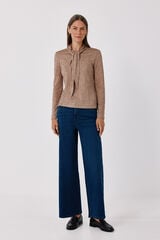 Cortefiel Scarf T-shirt Beige