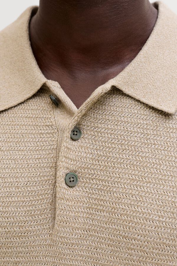 Jack & Jones Cotton jersey polo shirt Beige