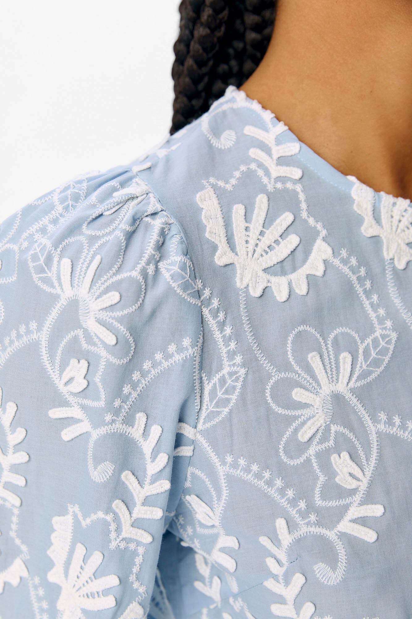 Object Blusa de tecido bordado