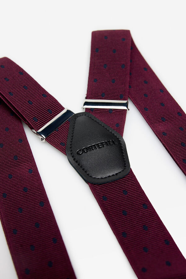 Cortefiel Elastic polka-dot strap Maroon