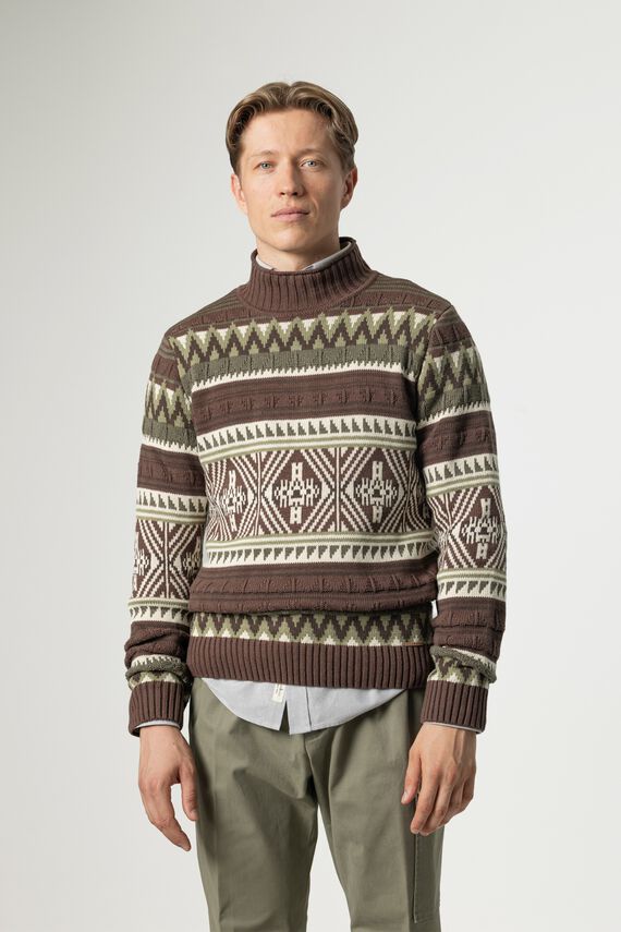 Jersey Fairisle cuello alto