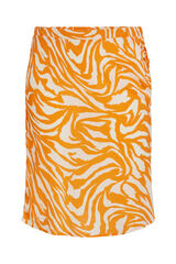Cortefiel Curve printed midi skirt Orange