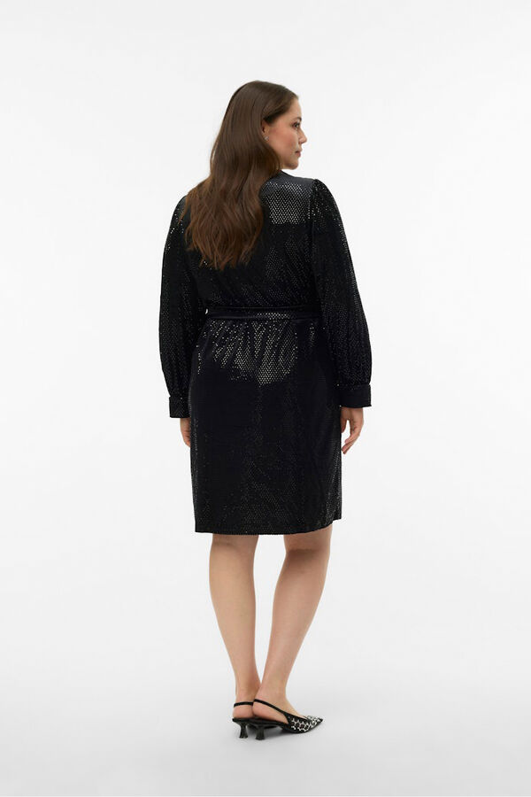 Vero Moda Curve Top plus size com detalhes brilhantes  Preto