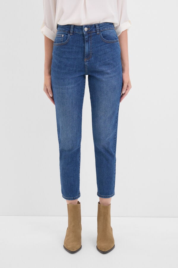 Cortefiel Mom jeans Blue