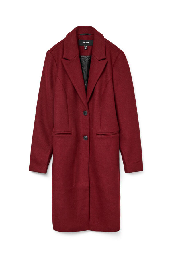 Vero Moda Sobretudo de tecido midi feminino Vermelho