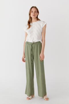 Cortefiel Palazzo trousers Pink