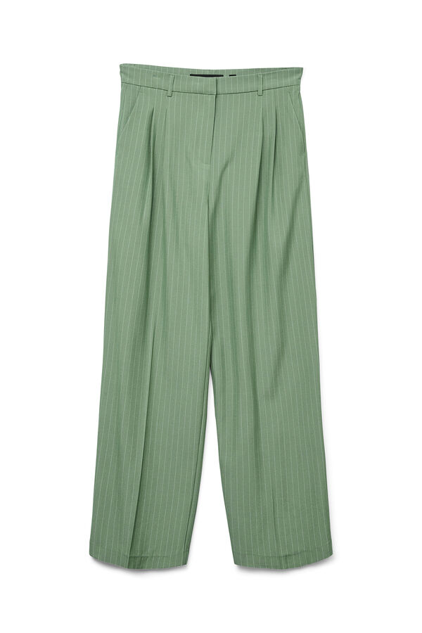 Vero Moda Pantalón ancho de rayas Verde