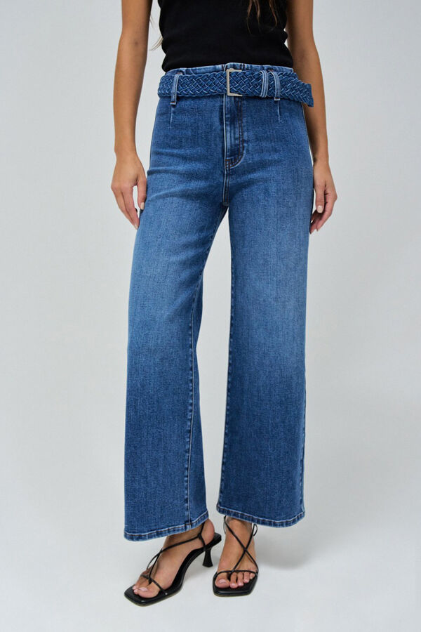 Cortefiel True jeans with wide belt Blue