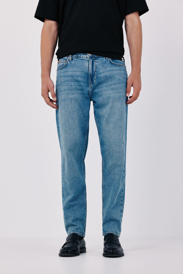 Cortefiel Lightweight slim tapered jeans Blue