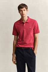 Gant Polo Regular Fit Shield de piqu&eacute; Vermelho