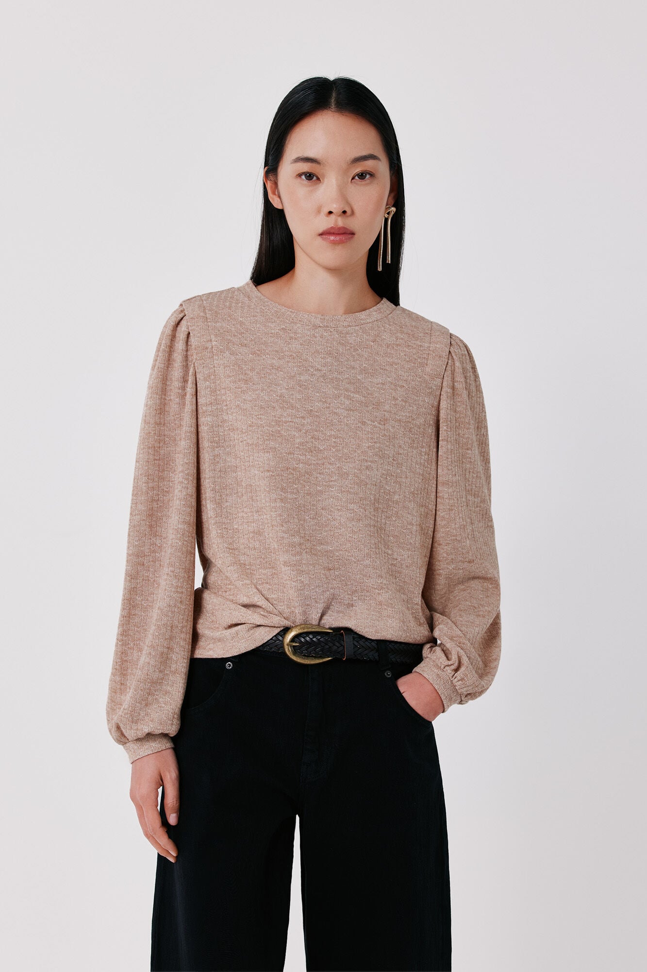 Cortefiel Shoulder pleat T-shirt