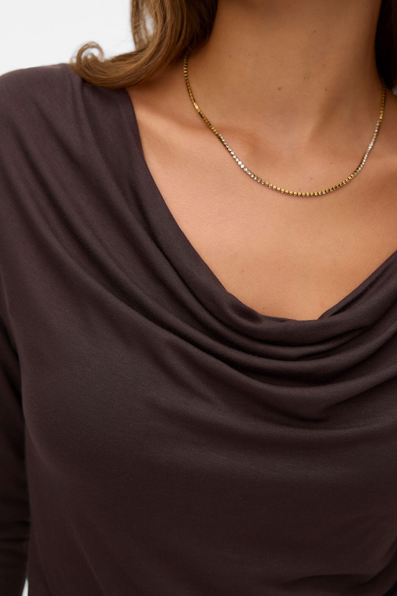 Vero Moda Top con cuello desbocado