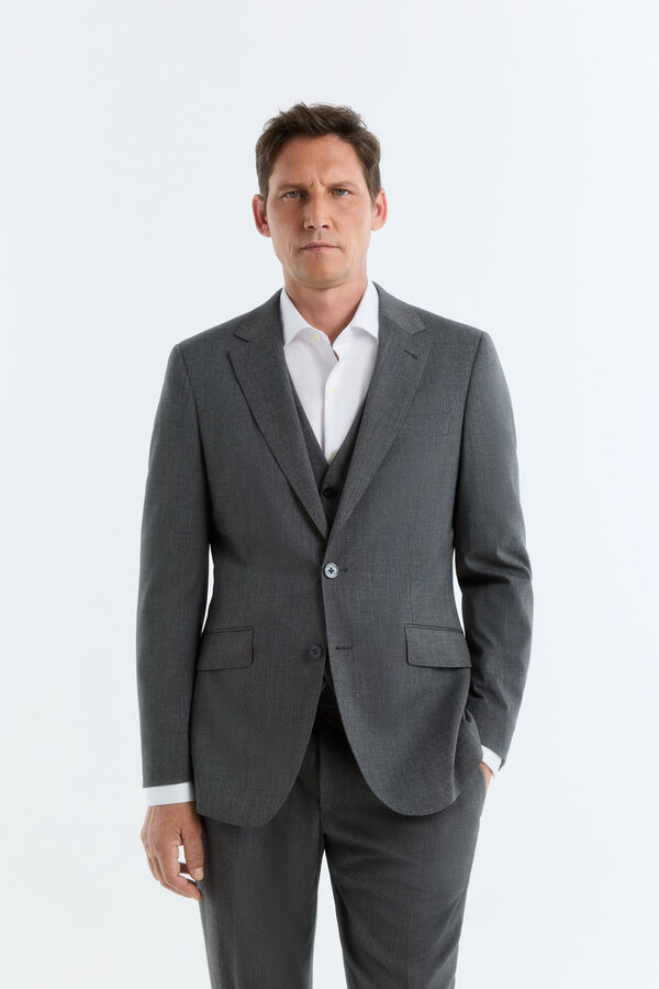 Cortefiel Blazer S&eacute;rie XXI em croute cinza Cinzento
