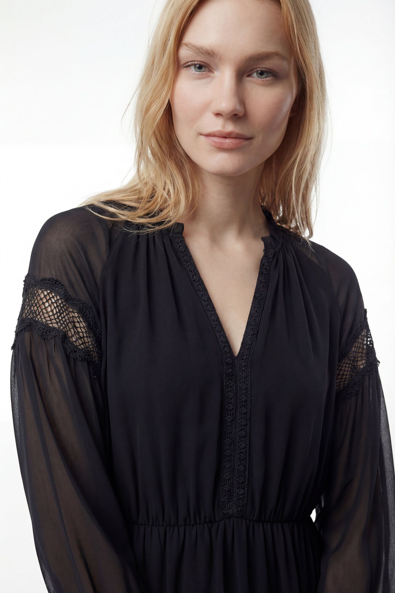 Vila Vestido curto de chiffon