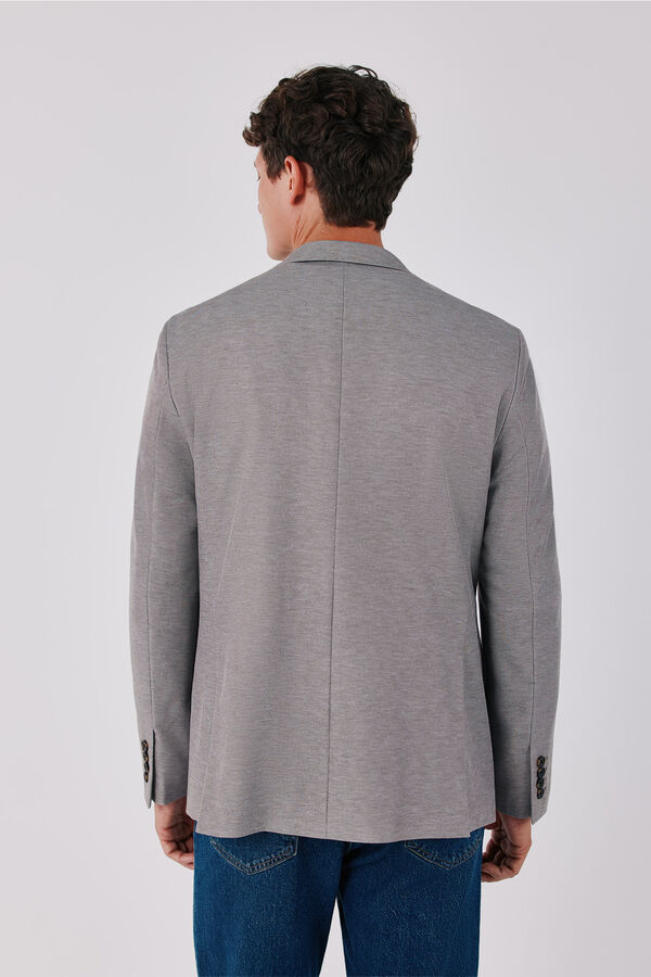 Cortefiel Basic knit blazer Beige