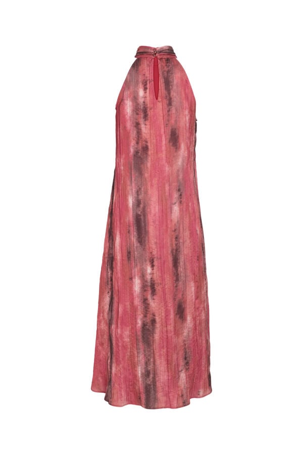Vila Halterneck long party dress Pink