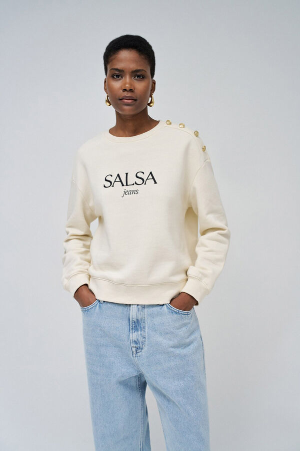 Salsa Jeans Suéter malha com logo Tostado