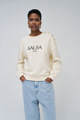 Salsa Jeans Suéter malha com logo Tostado