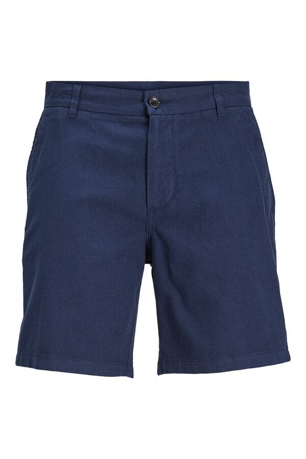 Jack & Jones Bermuda regular fit em linho Azul