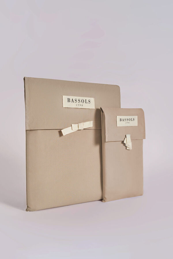 Bassols Capa de edredom de algodão Tostado