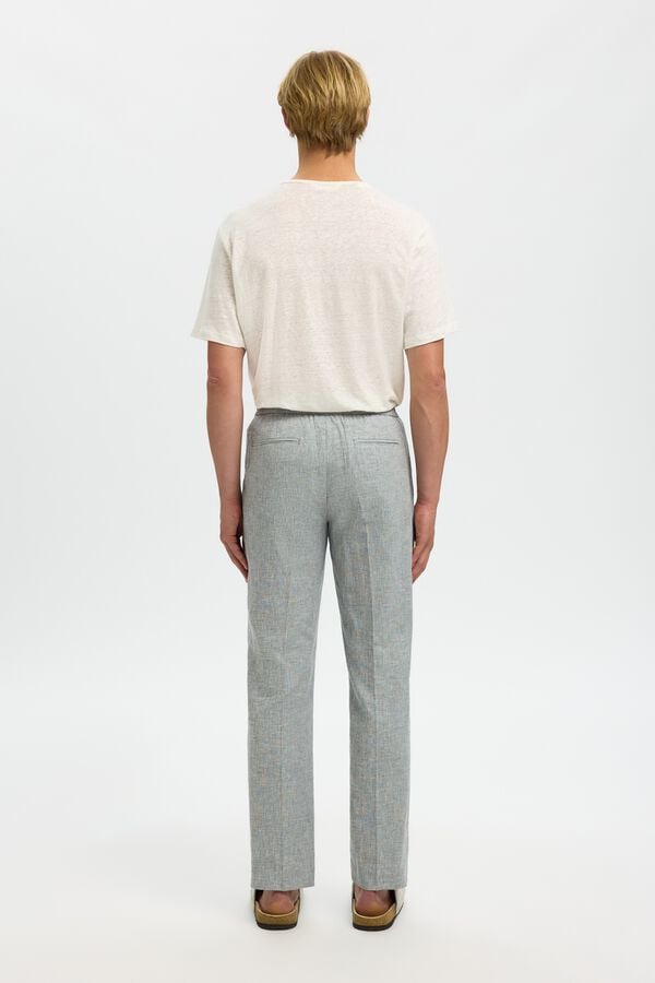 Selected Cal&ccedil;a de linho de vestir Verde