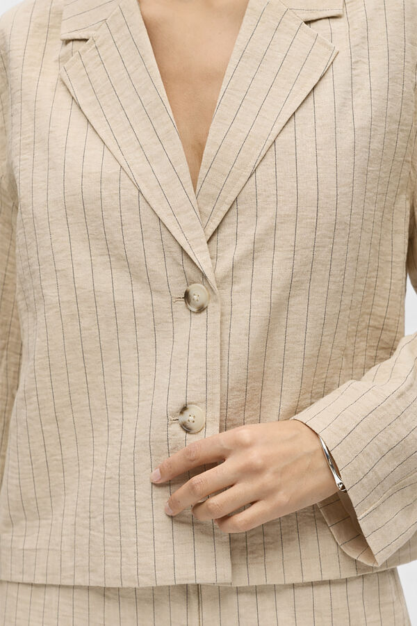 Object Blazer ligera rayas Beige