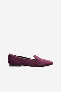 Cortefiel Velvet slippers Purple