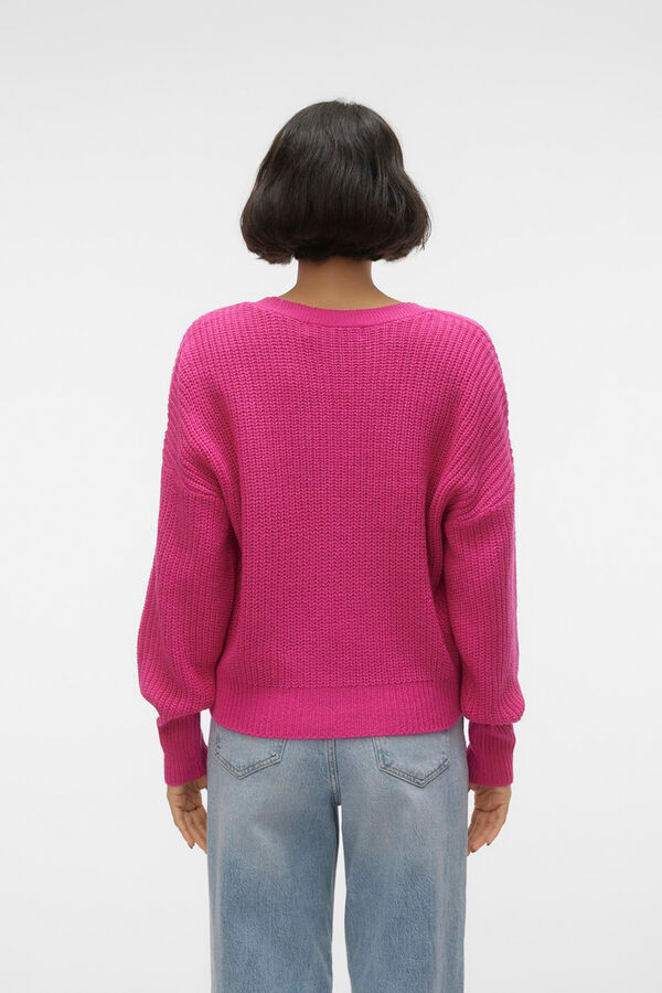 Vero Moda Cardigan de botões de manga comprida Subiu