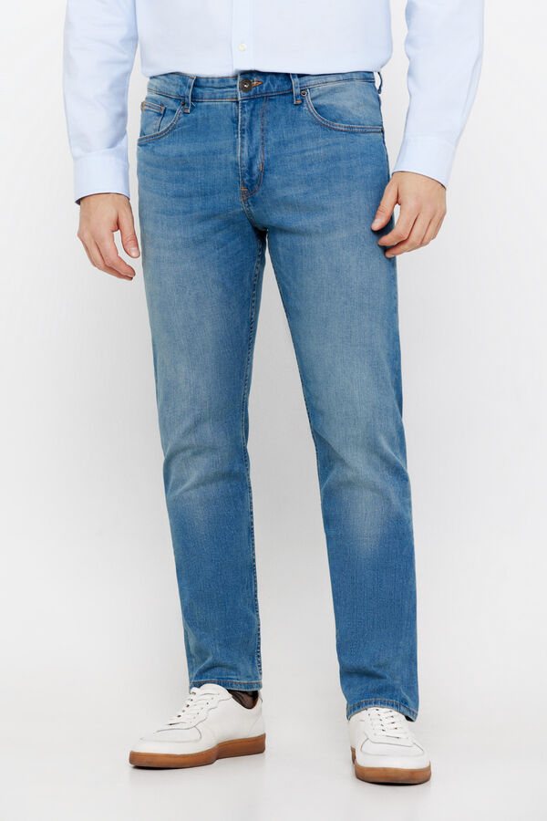 Cortefiel Regular fit dynamic jeans Blue