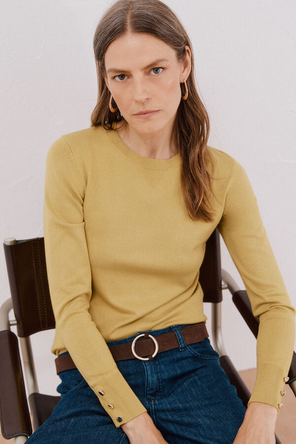 Cortefiel Short-sleeved jumper Green