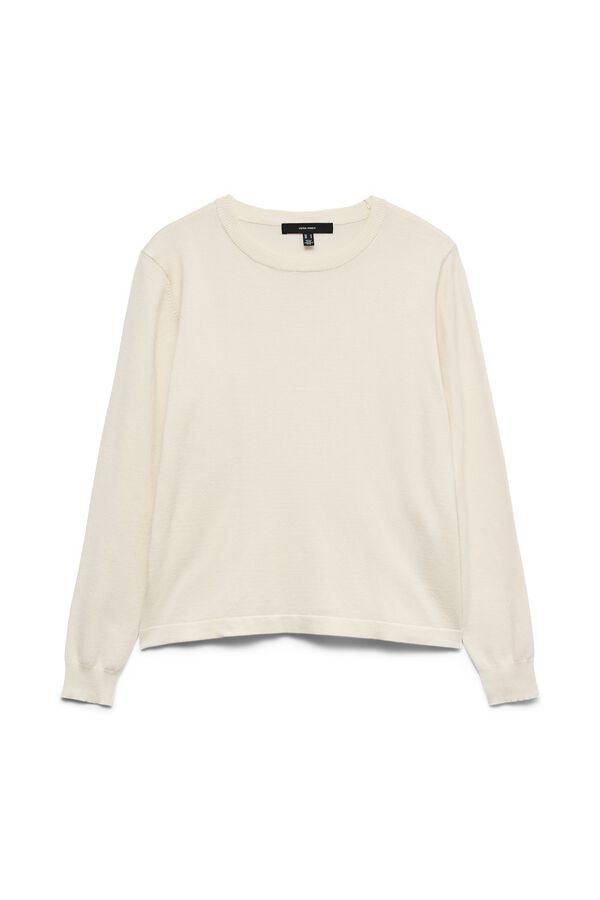 Vero Moda Fine knit long sleeve jumper Beige