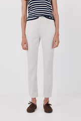 Cortefiel Coloured cropped skinny jeans White