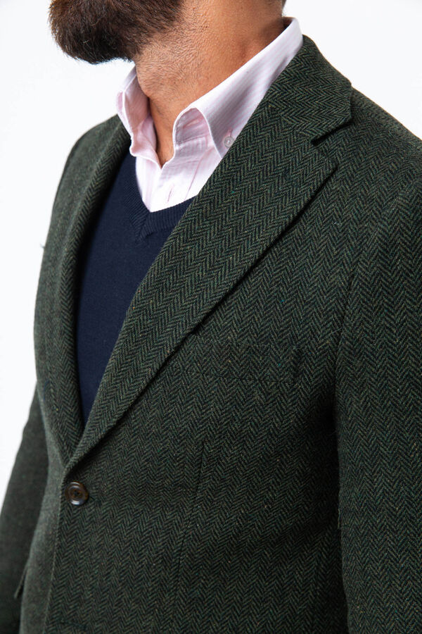 Williot Jaqueta de l&atilde; espiga Verde