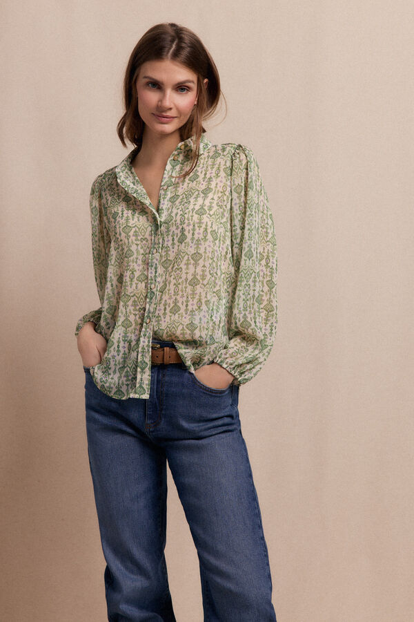 Slowlove Camisa estampada Impressão