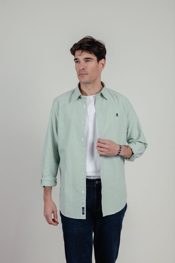 elPulpo Camisa casual oxford Verde