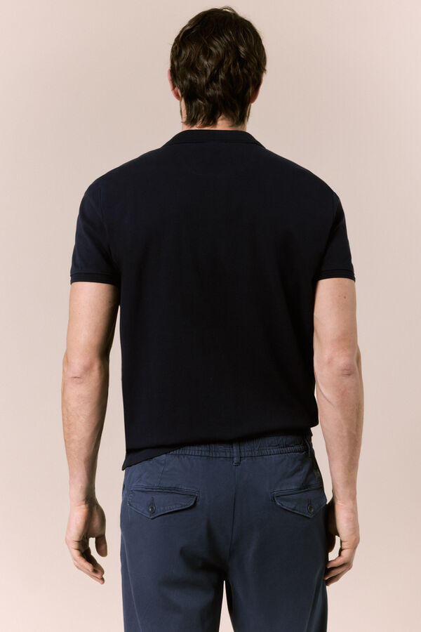 OOTO Piqu&eacute; basic polo shirt Navy