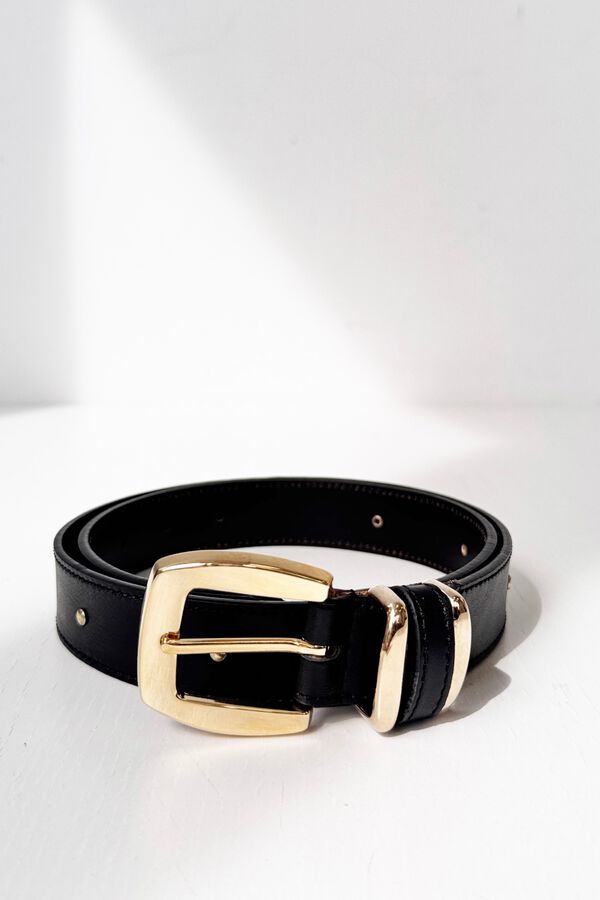 The Code Cinto de pele com tachas Preto